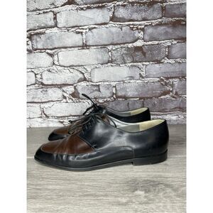 Joan Helpern Signature Brown Leather Black Oxfords Shoes Women’s Sz 8.5M US/39EU